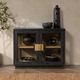 Classic Home Larson Carbon Black 2-Door Cabinet-1