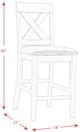 Elements International Alex Black Counter Side Chair-4