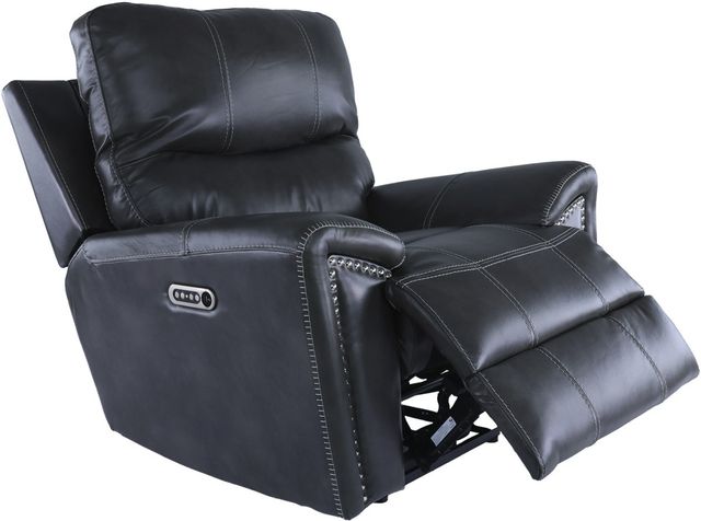 ITEM #: 77081  Harrison Charcoal Leather Power Recliner with Headrest-0