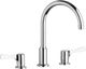 Elkay Chrome 8" Centerset Concealed Deck Mount Faucet with Arc Spout and 4" Lever Handles-0