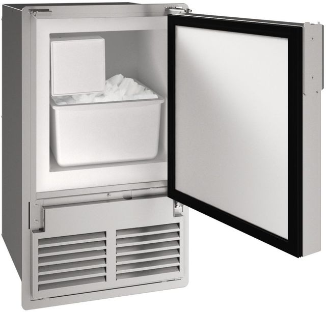 U-Line® Marine Series 14" 23 lb. Stainless Solid Ice Maker-1