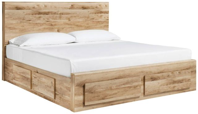 Signature Design by Ashley® Hyanna Tan Brown King 4-Drawer Storage Panel Bed-0