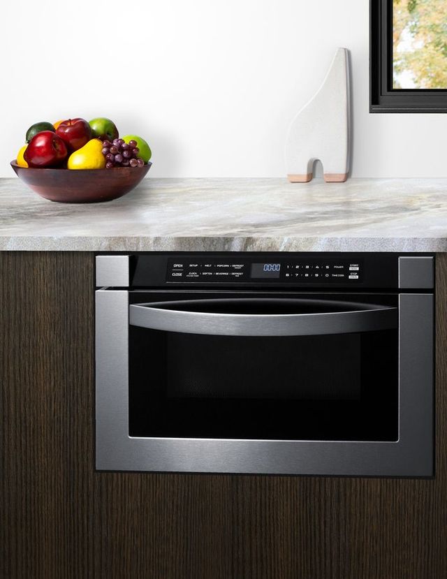 Summit® 24" Stainless Steel Wide Built-In Microwave Drawer-4