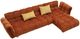 VIG Furniture Divani Casa Jacinda 2-Piece Burnt Orange Right-Arm Facing Sofa Sectional and Chaise with Pillows-2