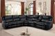 Homelegance® Bastrop 3-Piece Black L-Shape Manual Reclining Sectional-1