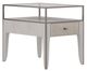 A.R.T. Furniture® Mezzanine Glass Top End Table with Dove Gray Base-0