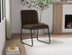 International Furniture Direct Seating Blacksmithing Matte Black/Brown Chair-1