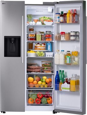 LG 36 in. Side by Side Refrigerator LG 36 in. 26.6 Cu. Ft. PrintProof™ Stainless Steel Side by Side Refrigerator