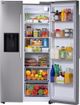 LG 36" 26.6 Cu. Ft. PrintProof™ Stainless Steel Side by Side Refrigerator with Ice/Water Dispenser and Bar Handle Design-3