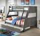 Furniture of America® Hoople Gray Twin/Full Bunk Bed with Trundle-2