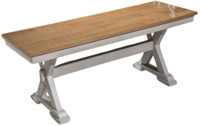Signature Design by Ashley® Purlaney Antique White/Natural Dining Bench-1
