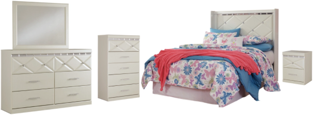 Signature Design by Ashley® Dreamur 5-Piece Champagne Full Panel Headboard Set-0