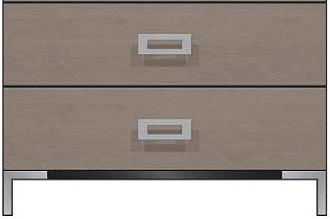 Country View Woodworking Customizable American Modern 36'' 5-Drawer Metal Legs Chest-1