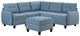 Homelegance® Garren 6-Piece Blue Sectional Modular with Storage and Ottoman-0