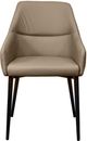 Corcoran Importation Taupe Leather Dining Arm Chair-1
