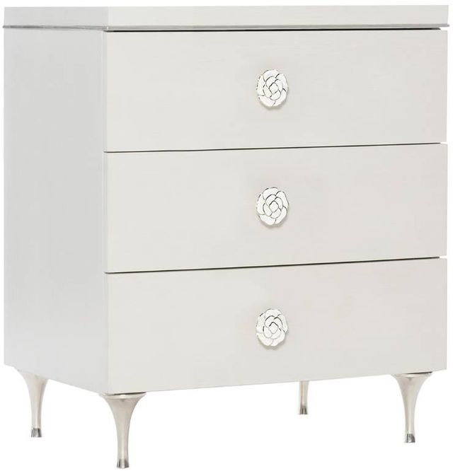 Bernhardt Silhouette Eggshell 3-Drawer Nightstand-0