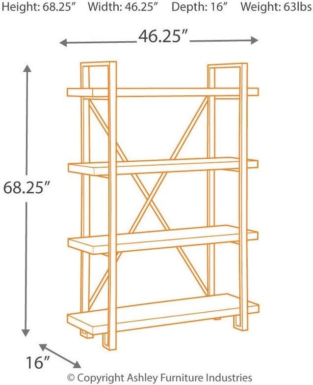 Signature Design by Ashley® Forestmin Brown/Black Bookcase-2