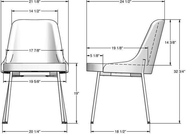 Amisco Customizable Essie Dining Side Chair-2
