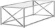 Monarch Specialties Inc. Tempered Glass Top  44"L Coffee Table with Chrome Metal Base -0