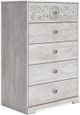 Signature Design by Ashley® Paxberry Whitewash 5-Drawers Chest of Drawers-0