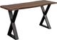 Porter International Designs Manzanita Harvest Console Table with Black Metal X Base-0