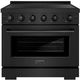 ZLINE Paramount 36" Black Stainless Steel Pro Style Induction Range-0