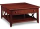 Handstone Customizable Florence Brown Coffee Table With Drawer and Shelf-0