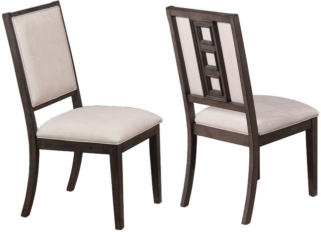 Winners Only® Hartford Deep Washed Gray/Vanilla Dining Side Chair-2