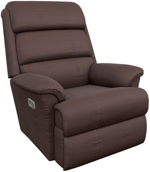 La-Z-Boy® Astor Chestnut Leather Power Rocking Recliner with Headrest-0