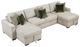 Homelegance® Isla 3-Piece Sage Sand Reversible Chaise Sectional with Pull-out Bed-0