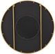 A & B Home Black/Gold Round Carved Mirror -4