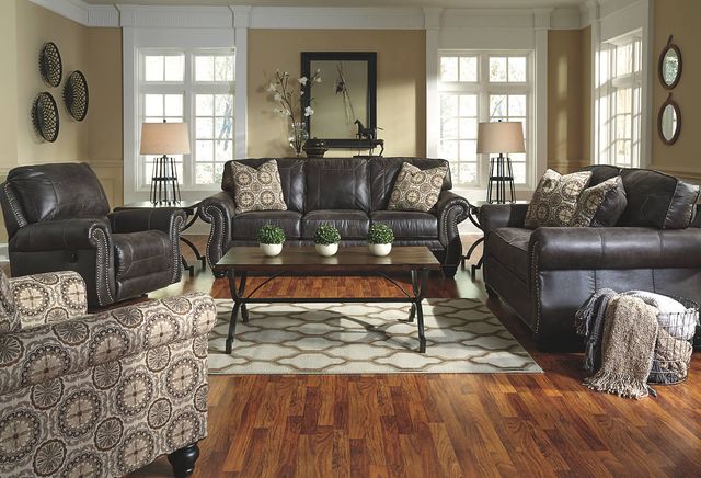 Benchcraft® Breville Charcoal Loveseat-1