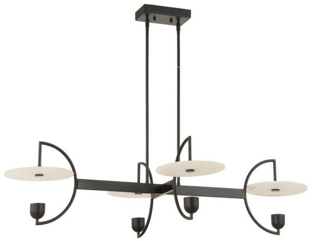 Uttermost® Kyoto Matte Black 4 Light Linear LED Chandelier-2