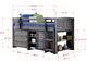 Donco Kids Louver Antique Grey Twin Low Loft with Storage-2