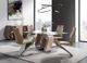Global Furniture USA 5-Piece Dark Brown/Stainless Steel Dining Set-3