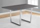 Monarch Specialties Inc. Grey Wood Top Dining Table with Chrome Base-2