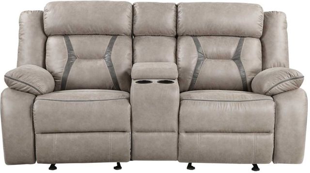 Steve Silver Co. Tyson Gray Manual Reclining Loveseat-3