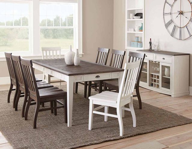 Steve Silver Co. Cayla 9-Piece Two-Tone Dining Set-0