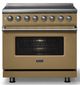 Viking® 5 Series 36" Golden Hour Pro Style Induction Range with Polished Chrome Trim-3