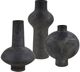 Uttermost® Charcoal Bloom 3-Piece Black Indoor-Outdoor Ceramic Vase Set-0