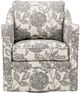 Olliix by Madison Park Multi Brianne Slub Weave Wide Seat Swivel Arm Chair-0