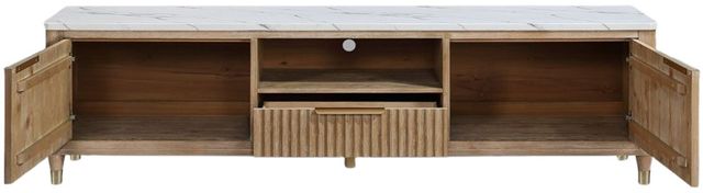 Crown Mark Kara Cerused Natural TV Stand-3