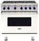 Viking® 7 Series 36" Pure White Pro Style Natural Gas Range-0