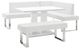 Armen Living Amanda 3-Piece White Rectangular Dining Set-0
