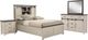 Jofran Inc. Madison County 4-Piece Vintage White King Barn Door Bedroom Set-0