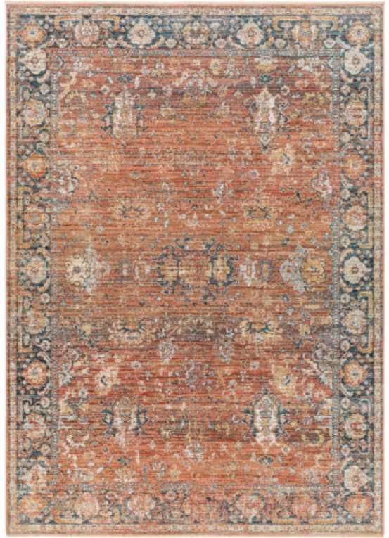 Surya Carlisle Brick Red 4'x6' Area Rug-0