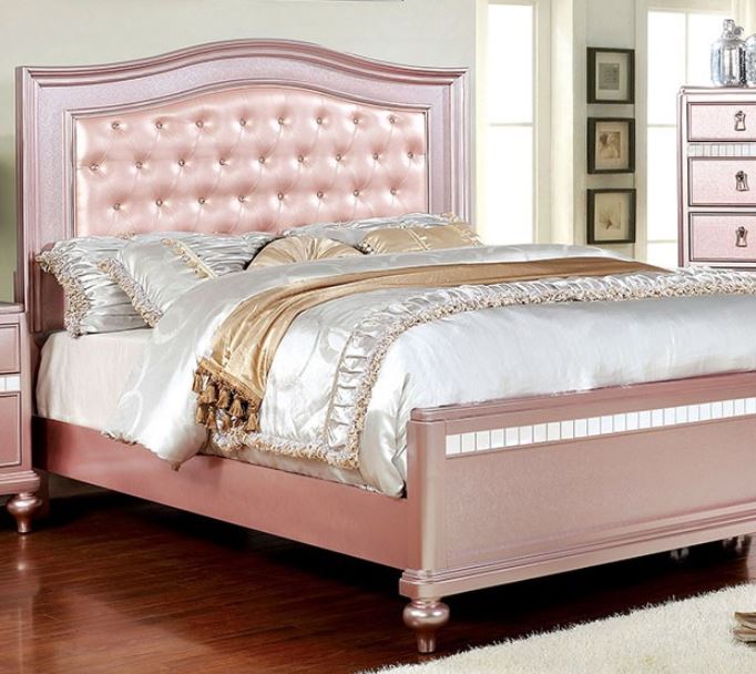 Rose gold twin bed frame discount