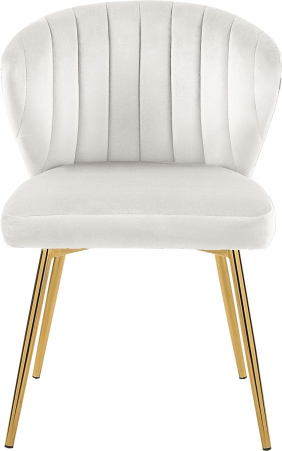 Meridian Furniture Finley Cream/Gold Velvet Dining Side Chair-3