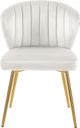 Meridian Furniture Finley Cream/Gold Velvet Dining Side Chair-3