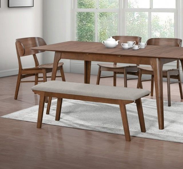 Winners Only® Uptown Gray/Medium Walnut Bench-2
